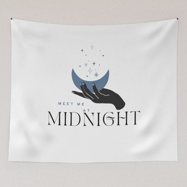 Item preview, meet me at midnight blue minimalist celestial halloween TS10 MIDNIGHTS design designed and sold by cottagecorococo.