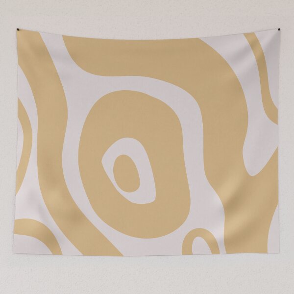 Item preview, Liquid Swirl Abstract Maximalist Pattern Retro Aesthetic Groovy Style Honey Yellow designed and sold by scorpiolane.
