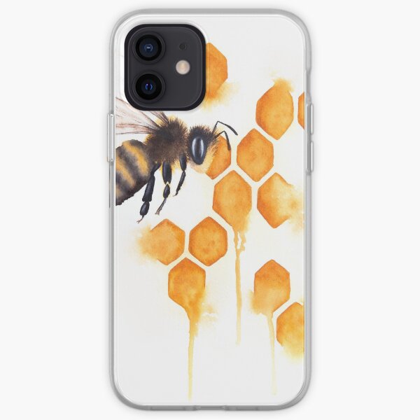 Honey Bee Watercolor iPhone Soft Case