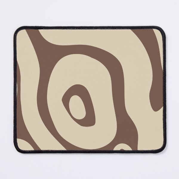Item preview, Liquid Swirl Abstract Maximalist Pattern Retro Aesthetic Groovy Style Brown & Muted Yellow designed and sold by scorpiolane.