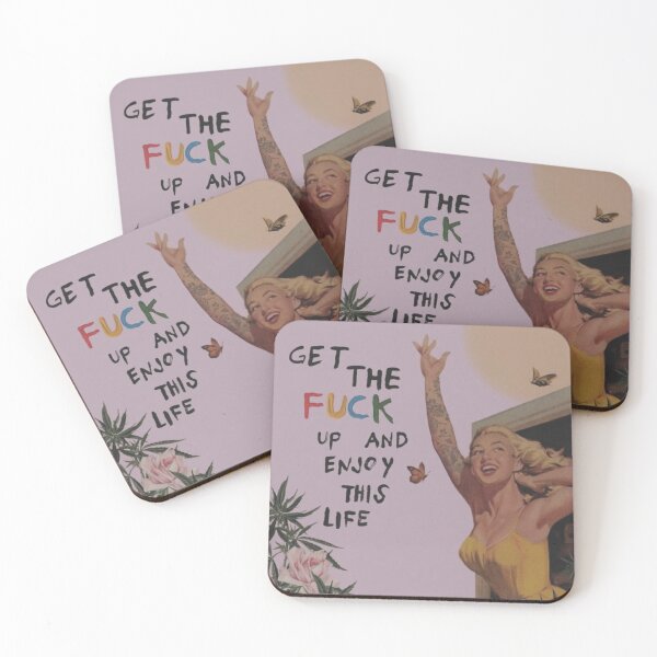 Item preview, Get the fuck up and enjoy this life designed and sold by Jennifer Adair.
