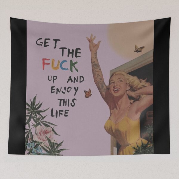Item preview, Get the fuck up and enjoy this life designed and sold by Jennifer Adair.