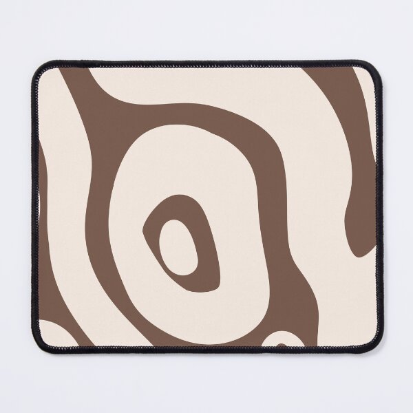 Item preview, Liquid Swirl Abstract Maximalist Pattern Retro Aesthetic Groovy Style Cream & Brown designed and sold by scorpiolane.