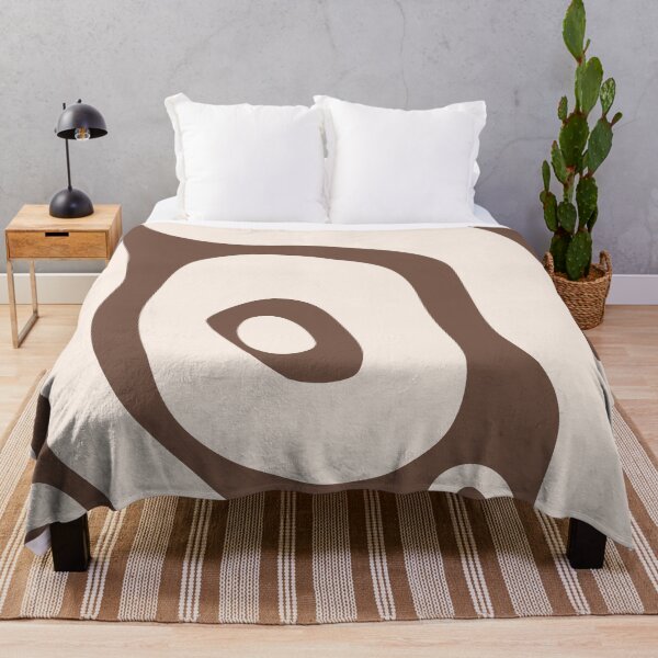 Item preview, Liquid Swirl Abstract Maximalist Pattern Retro Aesthetic Groovy Style Cream & Brown designed and sold by scorpiolane.