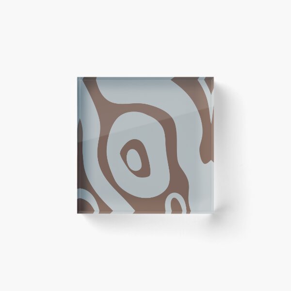 Item preview, Liquid Swirl Abstract Maximalist Pattern Retro Aesthetic Groovy Style Deep Blue & Brown designed and sold by scorpiolane.