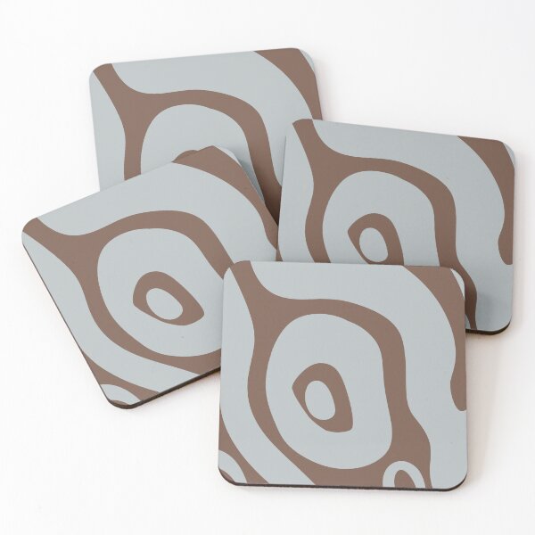 Item preview, Liquid Swirl Abstract Maximalist Pattern Retro Aesthetic Groovy Style Deep Blue & Brown designed and sold by scorpiolane.