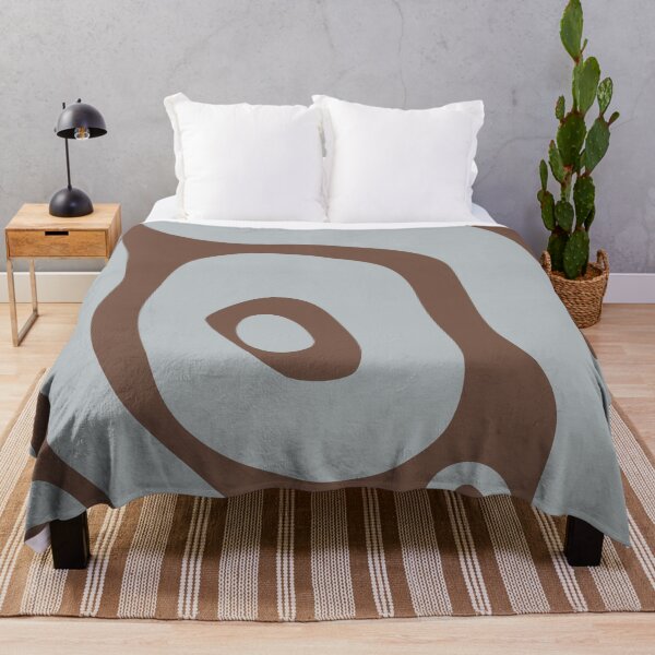 Item preview, Liquid Swirl Abstract Maximalist Pattern Retro Aesthetic Groovy Style Deep Blue & Brown designed and sold by scorpiolane.