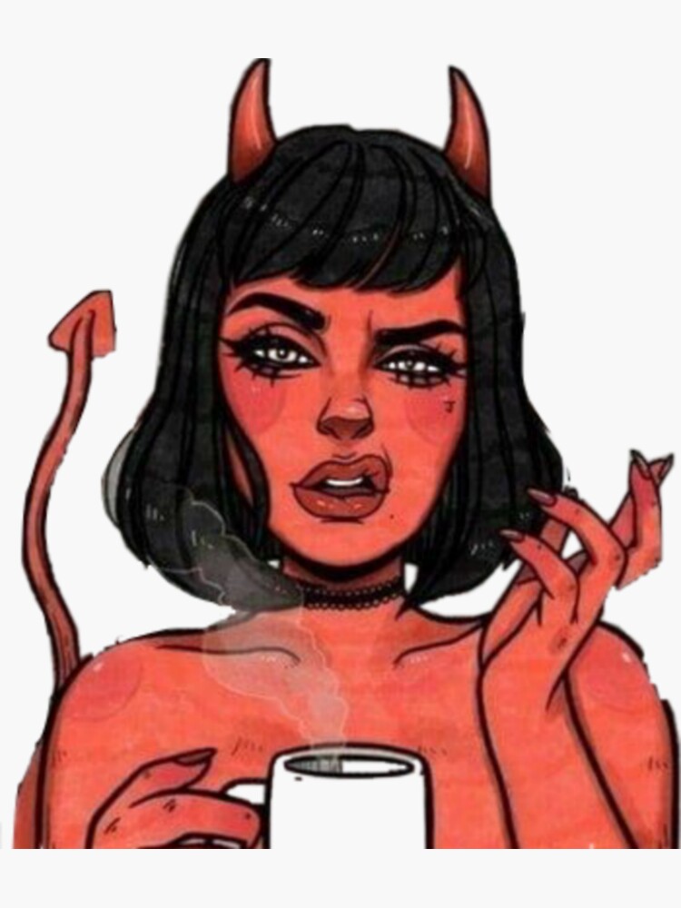 evil-woman-sticker-for-sale-by-duaasiddiqui-redbubble