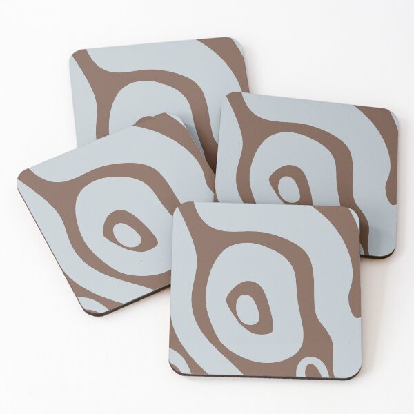 Item preview, Liquid Swirl Abstract Maximalist Pattern Retro Aesthetic Groovy Style Gray Blue & Brown designed and sold by scorpiolane.