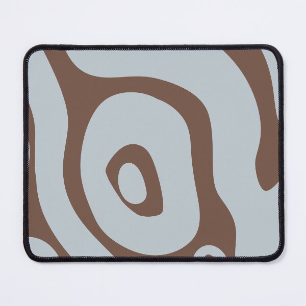 Item preview, Liquid Swirl Abstract Maximalist Pattern Retro Aesthetic Groovy Style Gray Blue & Brown designed and sold by scorpiolane.