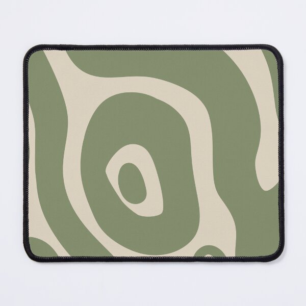 Item preview, Liquid Swirl Abstract Maximalist Pattern Retro Aesthetic Groovy Style Green & Muted Yellow designed and sold by scorpiolane.