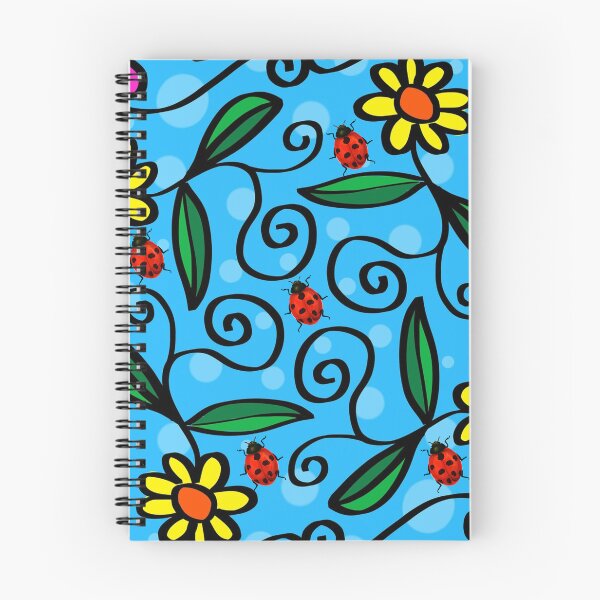 Item preview, Colorful Abstract Flowers and Ladybugs designed and sold by silviaol.