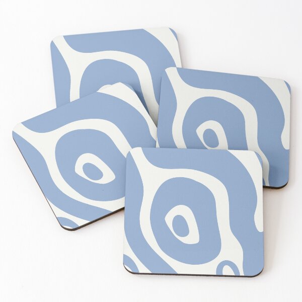 Item preview, Liquid Swirl Abstract Maximalist Pattern Retro Aesthetic Groovy Style Light & Dark Blue designed and sold by scorpiolane.
