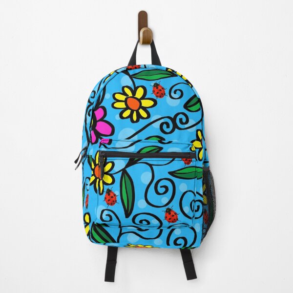 Item preview, Colorful Abstract Flowers and Ladybugs designed and sold by silviaol.