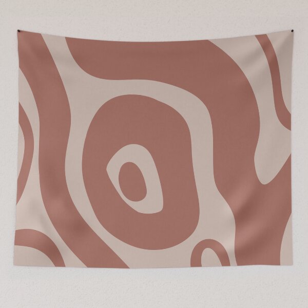 Item preview, Liquid Swirl Abstract Maximalist Pattern Retro Aesthetic Groovy Style Light & Dark Muted Orange designed and sold by scorpiolane.