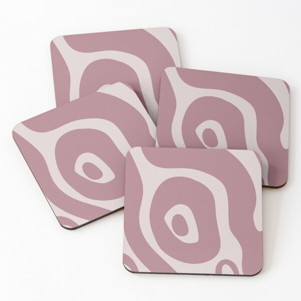 Item preview, Liquid Swirl Abstract Maximalist Pattern Retro Aesthetic Groovy Style Light & Dark Muted Pink designed and sold by scorpiolane.
