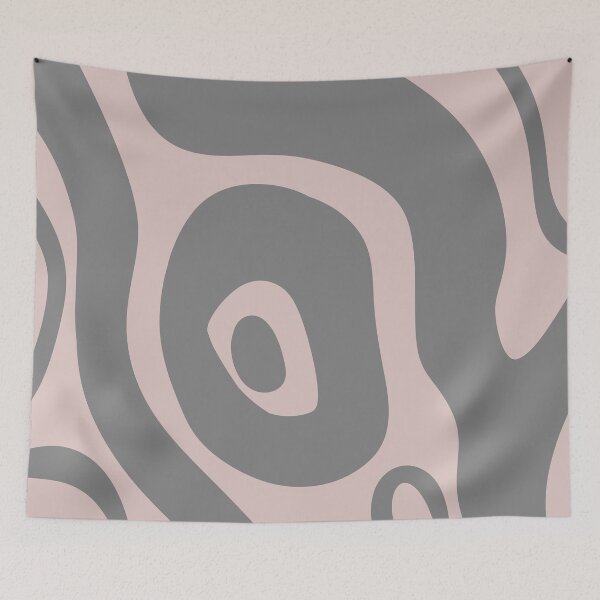 Item preview, Liquid Swirl Abstract Maximalist Pattern Retro Aesthetic Groovy Style Pink & Gray designed and sold by scorpiolane.