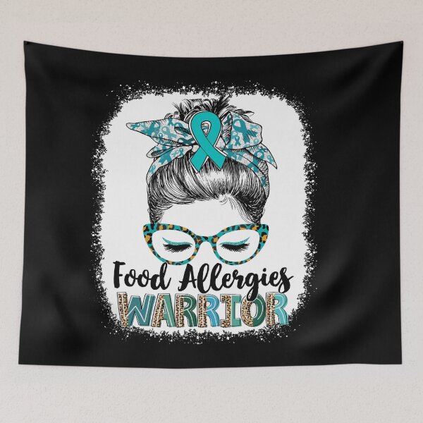 Item preview, Messy Bun Leopard Food Allergies Warrior designed and sold by rechardtee.
