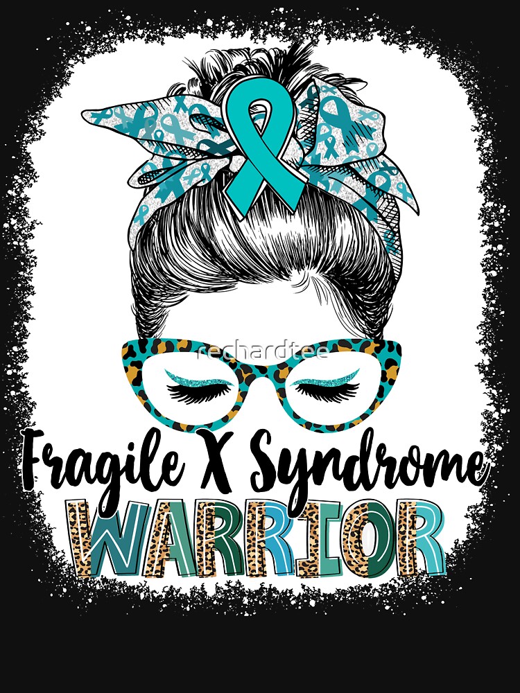 Messy Bun Leopard Fragile X Syndrome Warrior T Shirt For Sale By Rechardtee Redbubble