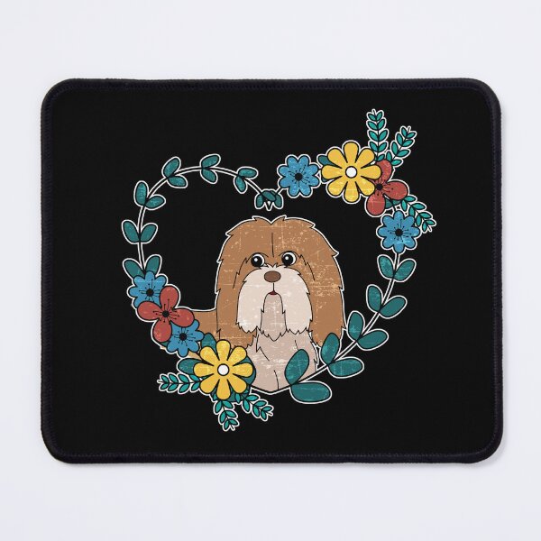 Item preview, Lhasa Apso Dog Puppy Floral Cute Distressed designed and sold by creative321.