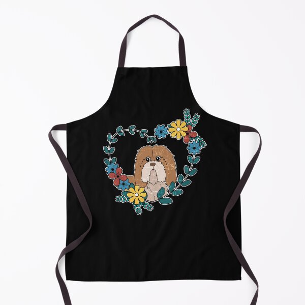 Item preview, Lhasa Apso Dog Puppy Floral Cute Distressed designed and sold by creative321.