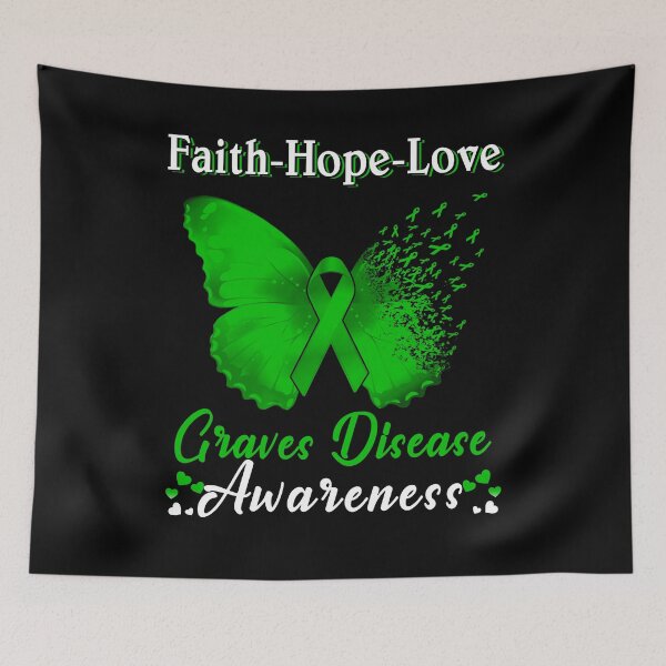 Item preview, Faith Hope Love Butterfly Graves Disease Awareness designed and sold by Gillosina.