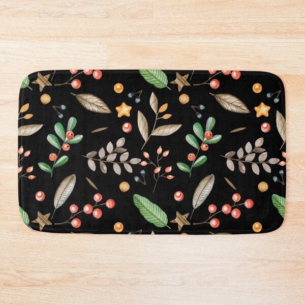 Item preview, Christmas Seamless leaves &berries Patterns  designed and sold by Dream Bloom Gallery.