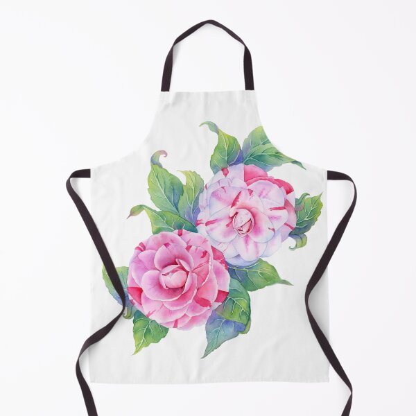 Item preview, Red White Watercolor Camellia designed and sold by jojowatercolors.
