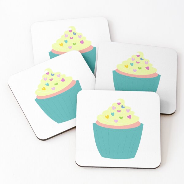 Item preview, Yellow Cupcake Rainbow Heart Sprinkles designed and sold by shirabee.