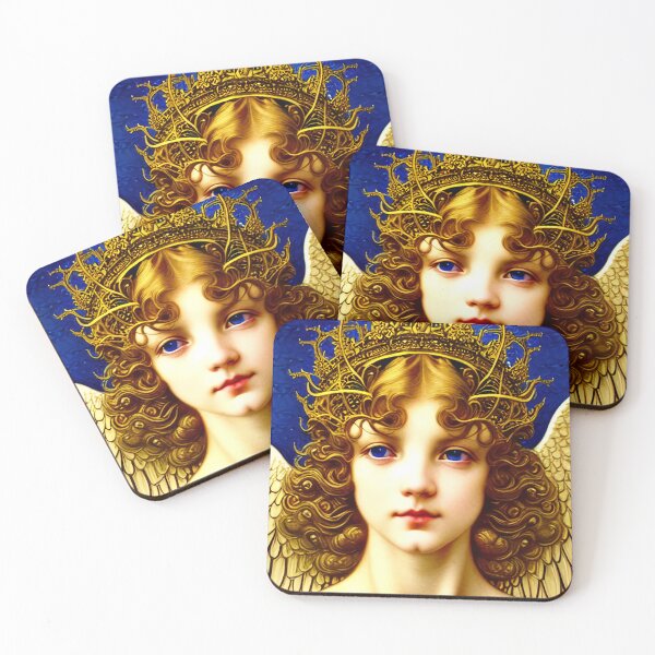 Item preview, Young Guardian Angel Original Digital Art Design designed and sold by ChorkiePawPress.
