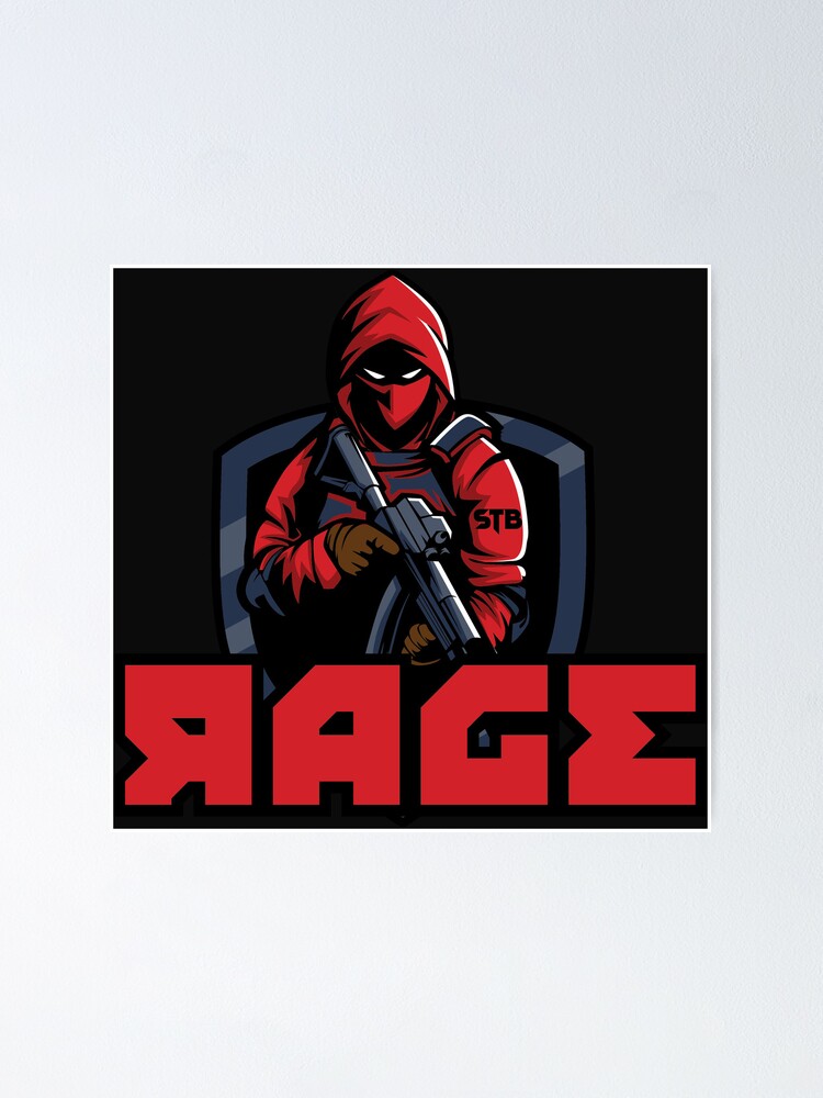 "Rage Gaming Logo" Poster for Sale by MohawakLogos | Redbubble
