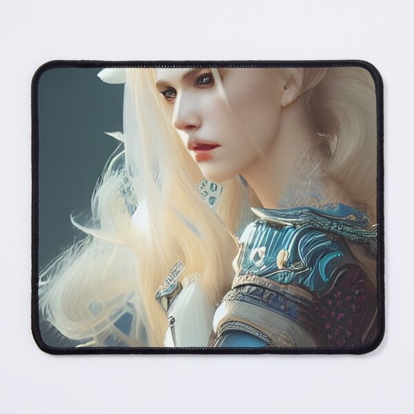 Item preview, Sexy Blonde Vampire Fierce Warrior Queen in Detailed Battle Armor Seductress Dark Artwork designed and sold by Eliteijr.