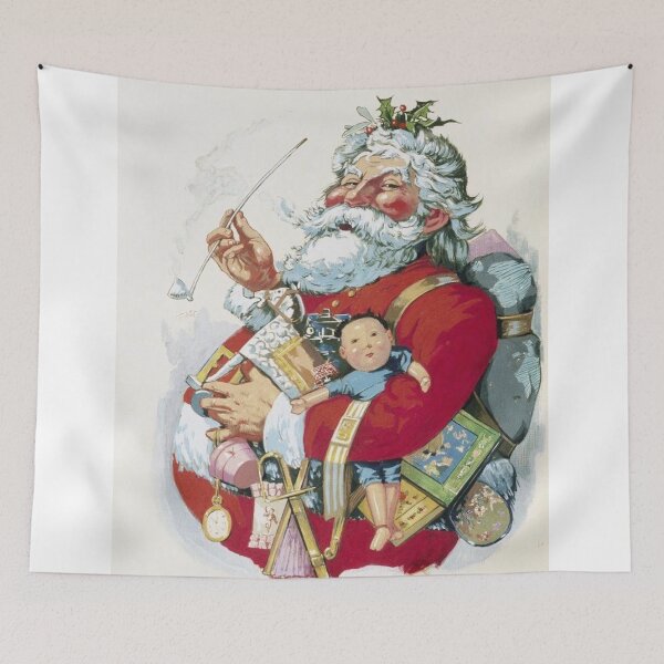 Item preview, First Santa Claus Picture | Merry Old Santa Claus Thomas Nast Vintage Image 1881 designed and sold by OrnamentallyYou.