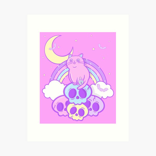 Cute pastel galaxy cat icon