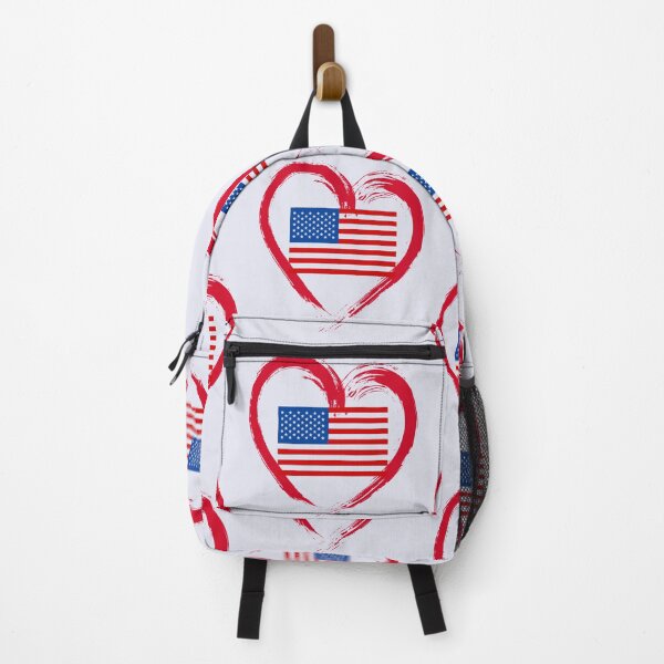 Item preview, I Love America with an American flag surrounded by a large red heart designed and sold by AmericaFreedom.