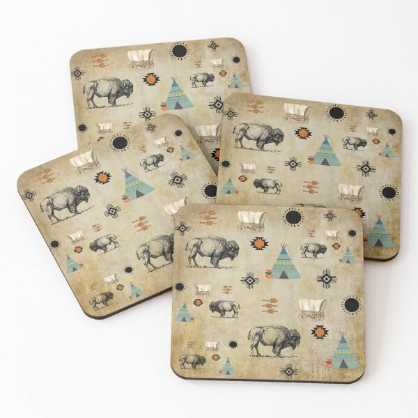 Item preview, American Buffalo/Bison Western Pattern designed and sold by handsoftime2020.