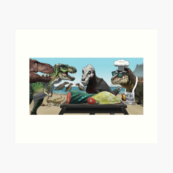 Item preview, Tyrannosaurus Cookout designed and sold by PaperPangea.