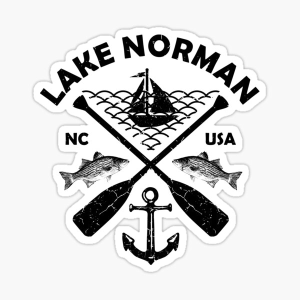 Lake Norman, North Carolina, Fishing Boat Paddle Adventure Sticker for  Sale by JahmarsArtistry