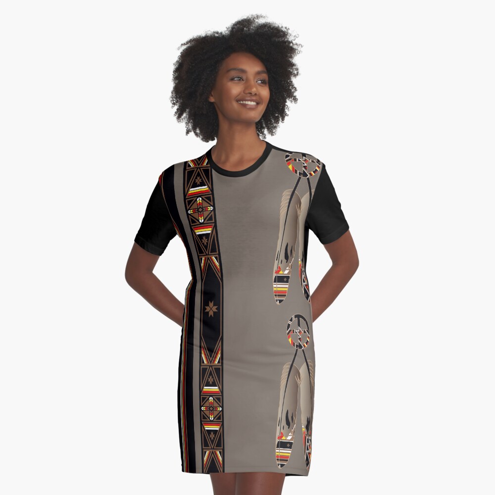 Lakota Design Graphic T-Shirt Dress