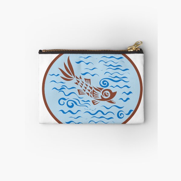 Item preview, Medieval Fish Swimming Oval Retro designed and sold by patrimonio.