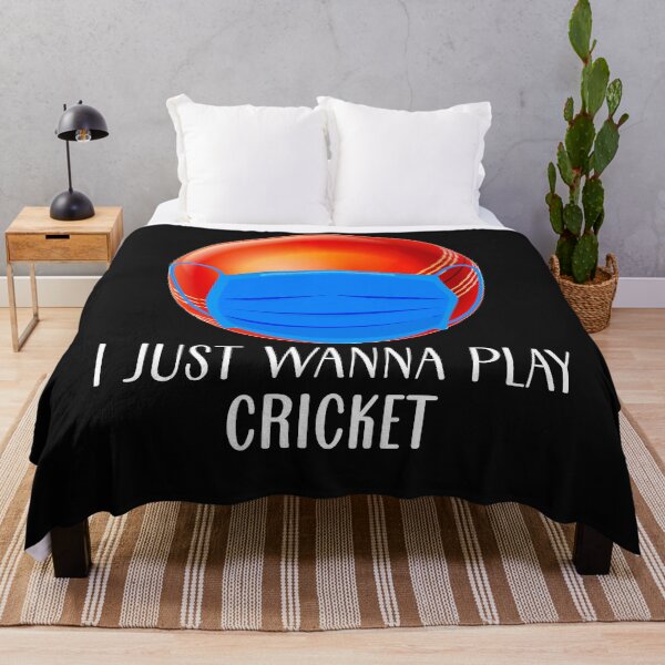 Item preview, I Just Wanna Play Cricket wicket Funny Cricketer Mask Gift designed and sold by DorothyTurney.