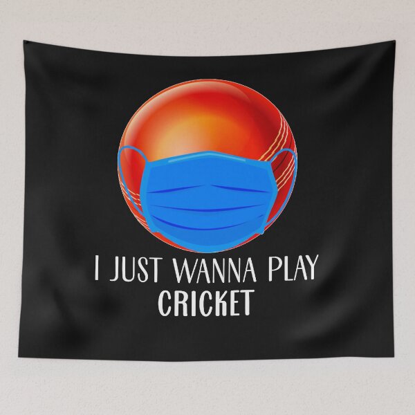 Item preview, I Just Wanna Play Cricket wicket Funny Cricketer Mask Gift designed and sold by DorothyTurney.