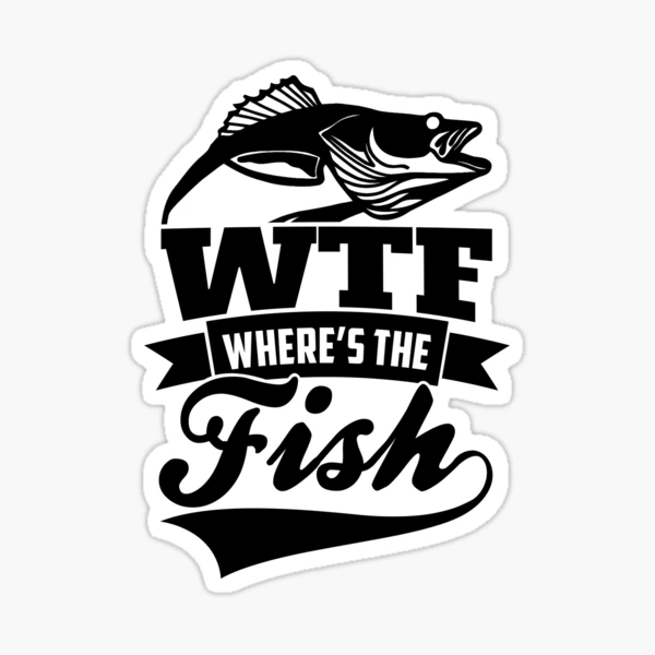  WTF What The, Where's The Fish Mens Long Sleeves, Black, Small  : Clothing, Shoes & Jewelry