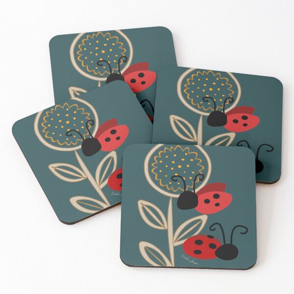 Item preview, English Country Garden with Cute Ladybird Ladybug.  Caroline Laursen original designed and sold by Caroline Laursen.