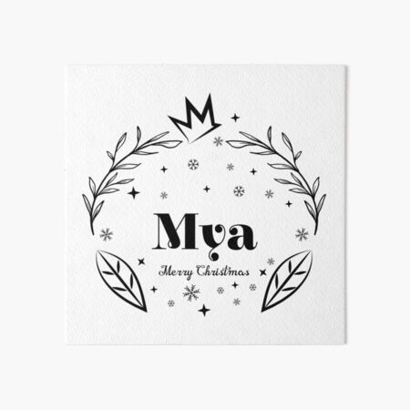 Mya Name Hand Lettering in Faux Gold Letters - Mya - Posters and Art Prints