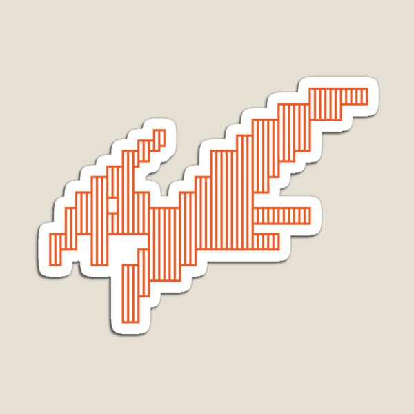 Item preview, Dinosaurio pterodáctilo rayado de 8 bits - Rojo designed and sold by NewLineDesigns.