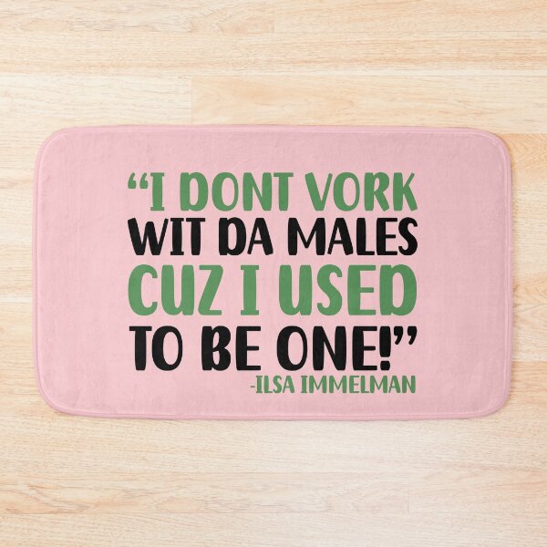 Item preview, I dont vork wit da males cuz I used to be one! - Ilsa Immelman, Mrs. Doubtfire  designed and sold by Sticker Up.