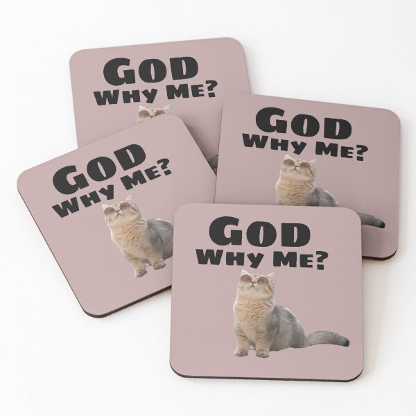 Item preview, God why me .? designed and sold by CatwithSpecs.