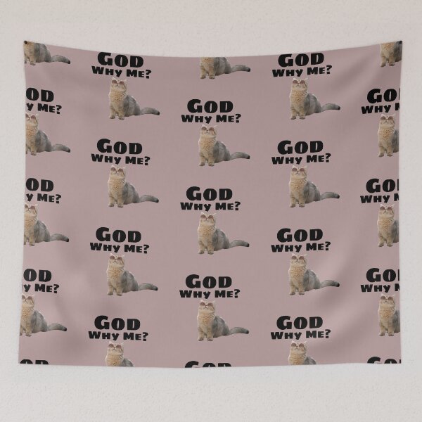 Item preview, God why me .? designed and sold by CatwithSpecs.