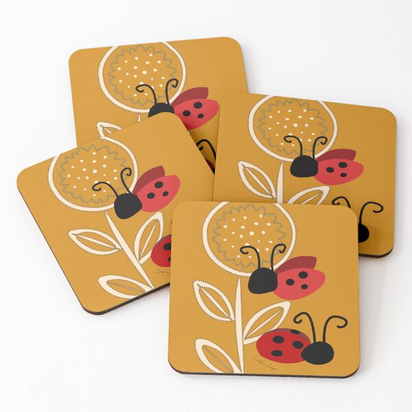 Item preview, English Country Garden with Cute Ladybird Ladybug.  Caroline Laursen original designed and sold by Caroline Laursen.